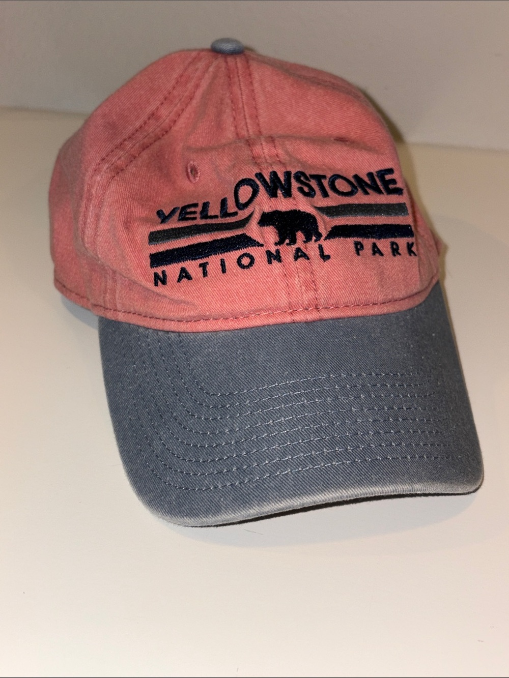 Yellowstone National Park Hat Unisex Pink Blue Bear Gear For Sports Dad Cap OSFM